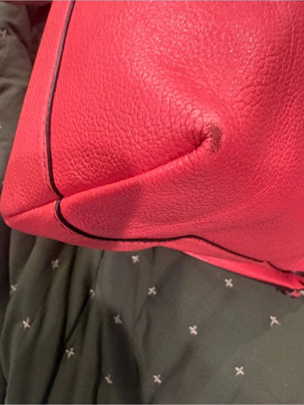kate spade coral Leather Shoulder Hobo Bag